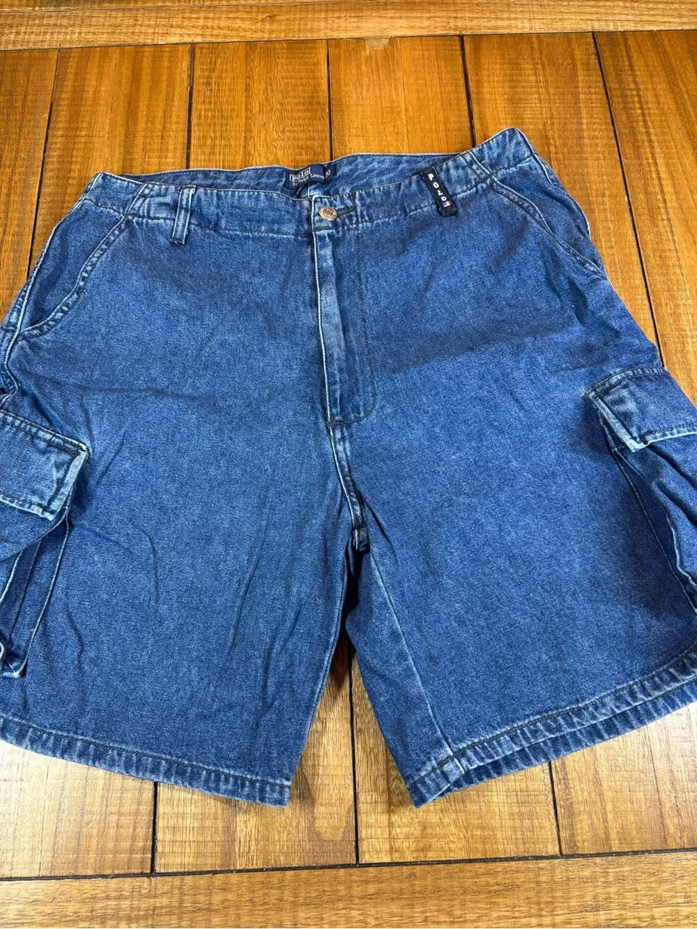 Polo by Ralph Lauren Indigo Denim Cargo Shorts y2k vintage